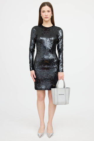 Balenciaga Every Glitter Logo Tote