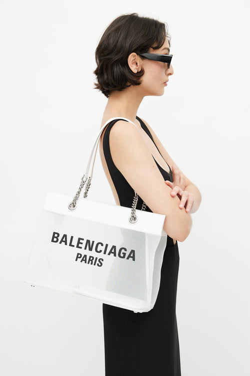 Balenciaga SS 2010 White Duty Free Medium Tote Bag