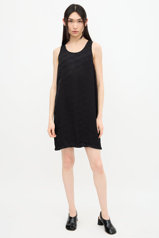 Balenciaga Satin BB Monogram Tank Dress