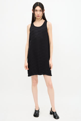 Balenciaga Satin BB Monogram Tank Dress