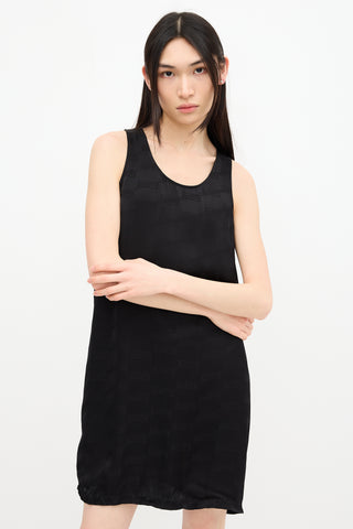 Balenciaga Satin BB Monogram Tank Dress