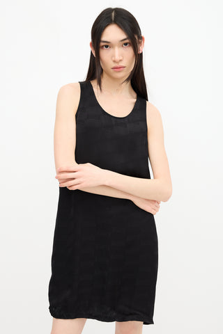 Balenciaga Satin BB Monogram Tank Dress
