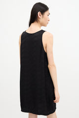 Balenciaga Satin BB Monogram Tank Dress