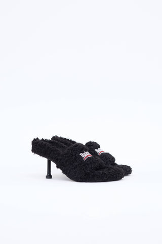 Balenciaga Furry Logo Sandal