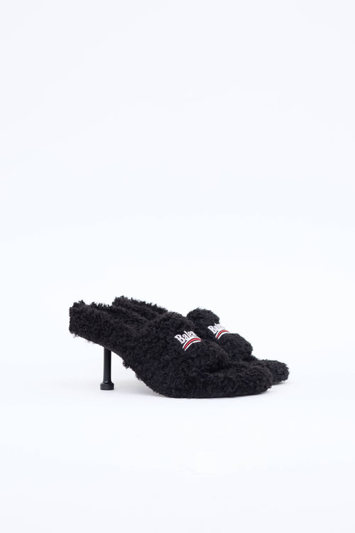 Balenciaga Furry Logo Sandal