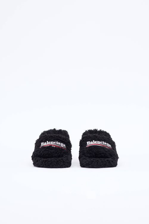 Balenciaga Furry Logo Sandal