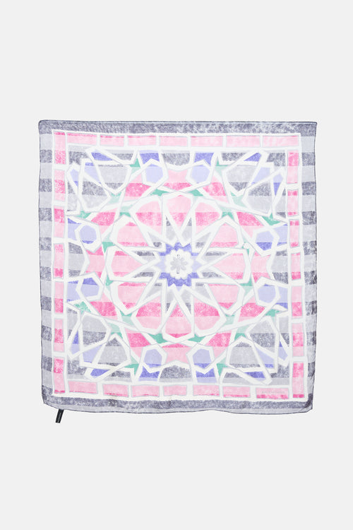 Balenciaga Silk Geometric Scarf