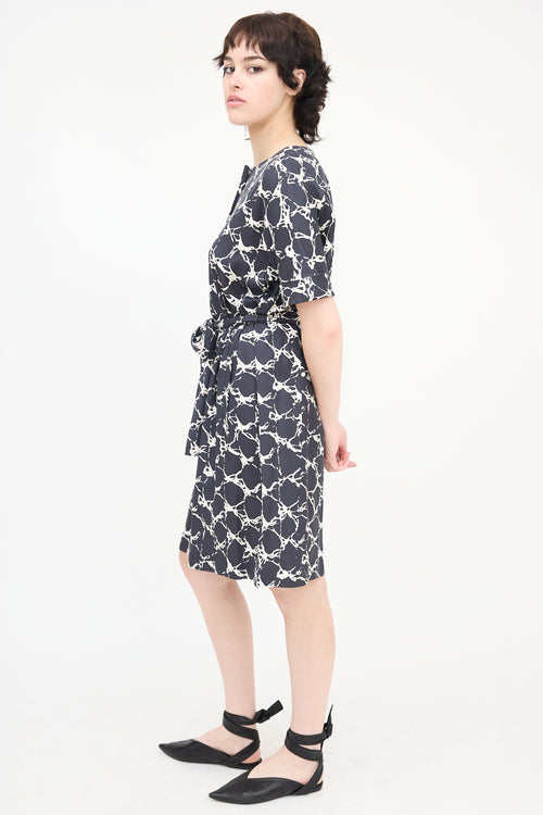 Balenciaga Silk Printed Dress