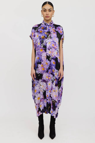 Balenciaga Silk Shutterstock Floral Dress