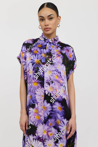 Balenciaga Silk Shutterstock Floral Dress