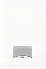 Balenciaga Silver Glitter Hourglass Wallet On Chain Bag