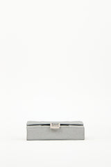 Balenciaga Silver Glitter Hourglass Wallet On Chain Bag