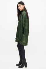 Balenciaga Spring 2025 Silk Printed Cocoon Shirt