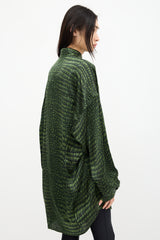 Balenciaga Spring 2025 Silk Printed Cocoon Shirt