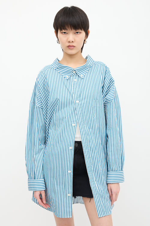 Balenciaga Striped Logo Shirt
