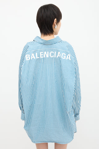 Balenciaga Striped Logo Shirt