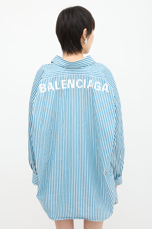 Balenciaga Striped Logo Shirt