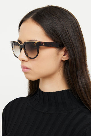 Balenciaga Black Printed BA60 Sunglasses