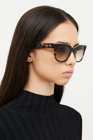 Balenciaga Black Printed BA60 Sunglasses