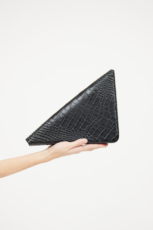 Balenciaga Black Embossed Triangle Bag