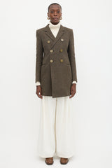 Balenciaga Tweed Double Breasted Coat