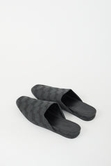 Balenciaga Washed Black Canvas BB Cosy Mule