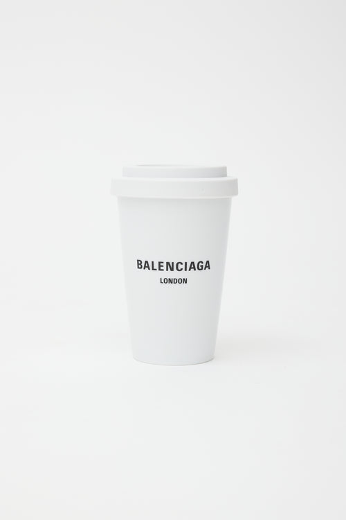 Balenciaga White & Black London Logo Mug
