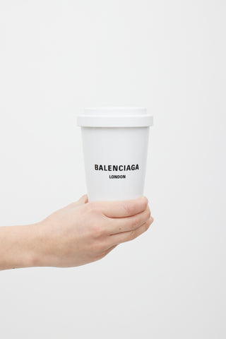 Balenciaga White & Black London Logo Mug