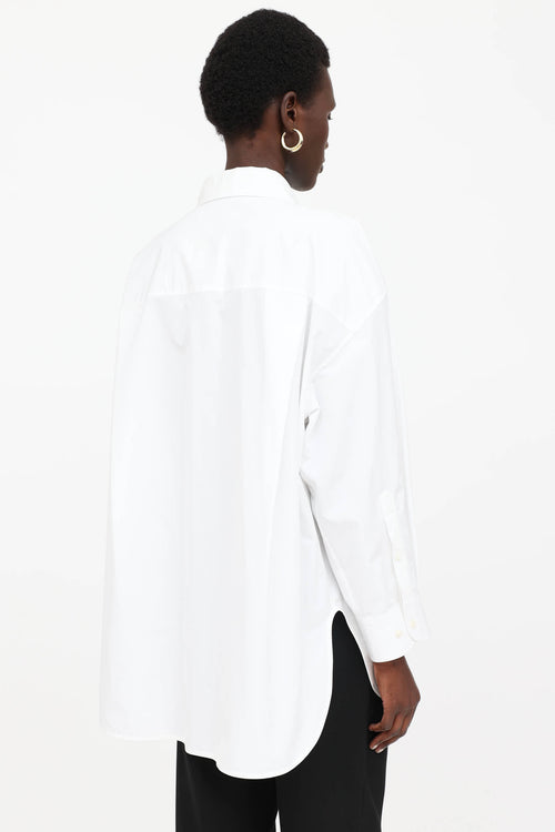 Balenciaga Extended Collar Button Up Shirt