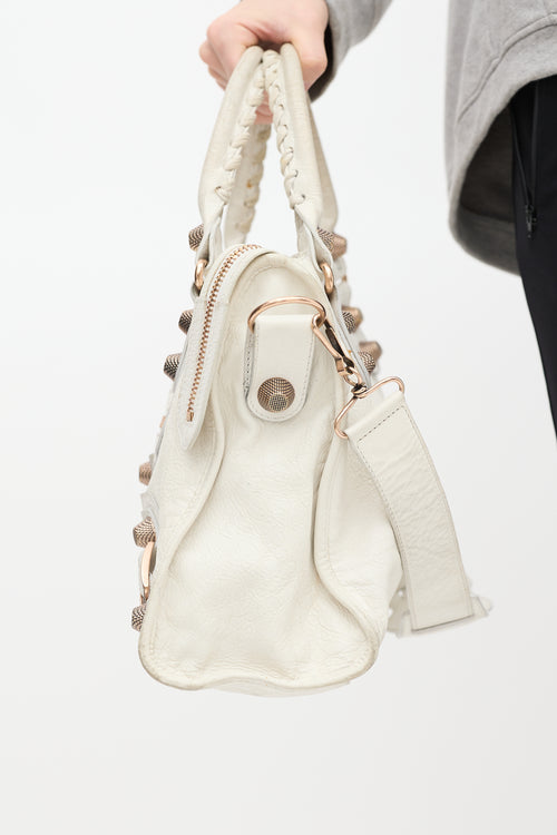 Balenciaga White Leather City Bag