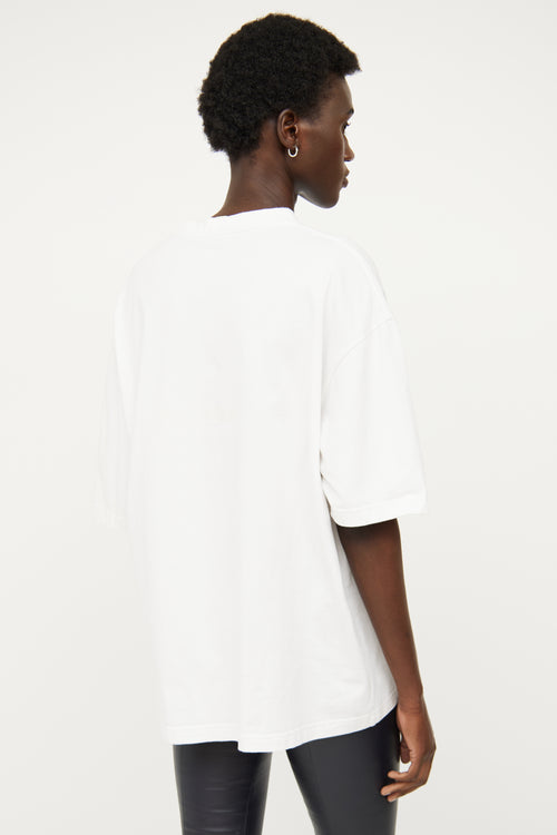 Balenciaga Logo White Short Sleeve Tshirt