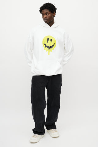 Balenciaga White & Multicolour Melting Smiley Skeleton Oversized Hoodie