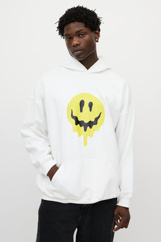 Balenciaga White & Multicolour Melting Smiley Skeleton Oversized Hoodie