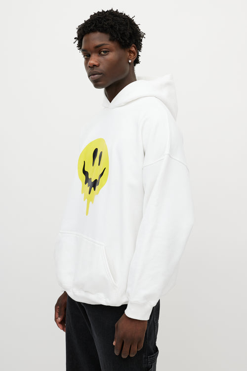 Balenciaga White & Multicolour Melting Smiley Skeleton Oversized Hoodie