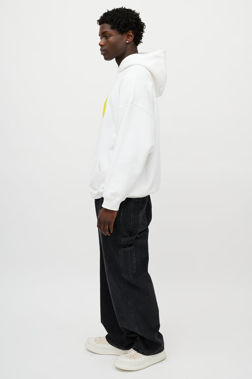 Balenciaga White & Multicolour Melting Smiley Skeleton Oversized Hoodie