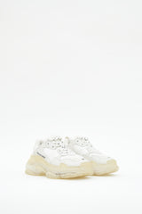 Balenciaga White & Cream Triple S Sneaker