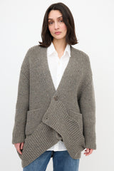 Balenciaga Wool Panel Cardigan