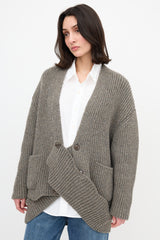 Balenciaga Wool Panel Cardigan