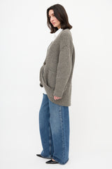 Balenciaga Wool Panel Cardigan