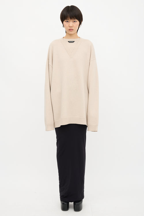 Balenciaga Wool Double Neck Sweater