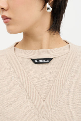 Balenciaga Wool Double Neck Sweater