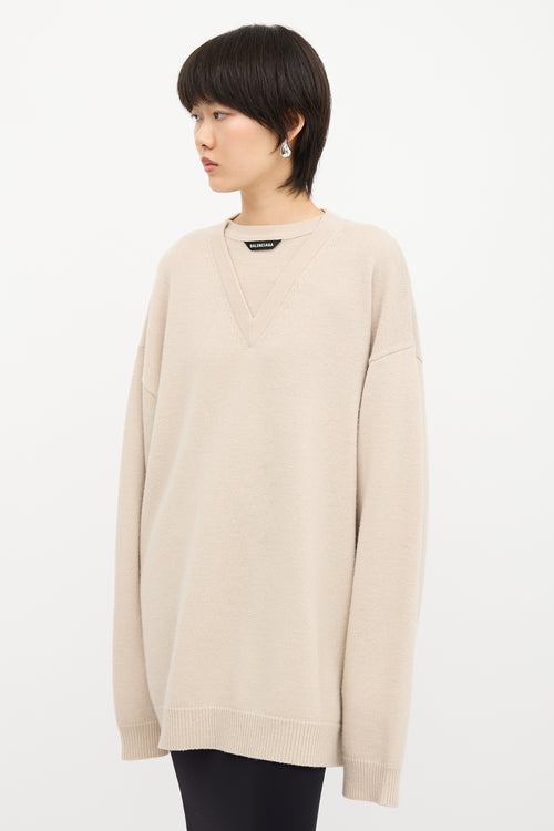 Balenciaga Wool Double Neck Sweater