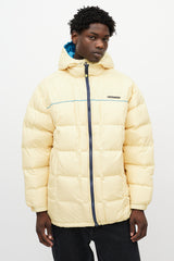 Balenciaga Yellow & Navy Reversible Down Jacket