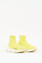 Balenciaga Yellow & White Speed Knit Sneaker