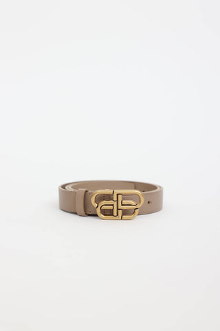 BalenciagaLeather BB Belt