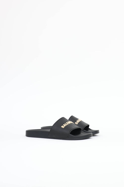 Balenciaga Logo Pool  Slide