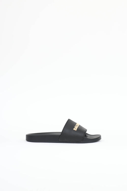 Balenciaga Logo Pool  Slide