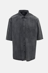 Balenciaga 2019 Faded Denim Logo Shirt