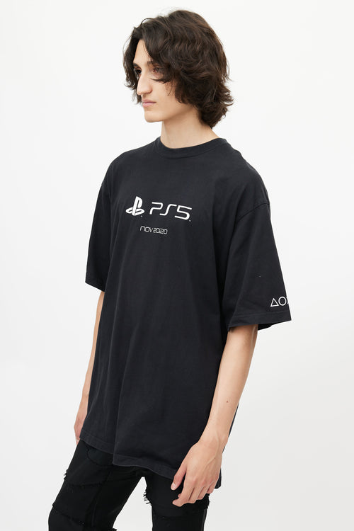 Balenciaga x Playstation Black & White PS5 T-Shirt