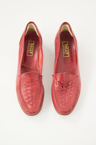 Bally Leather Woven Loafer